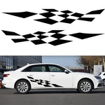 2 PCS/Set D-943 Adesivo decorativo modificato per auto con motivo a bandiera a scacchi, D-943
