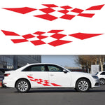 2 PCS/Set D-943 Adesivo decorativo modificato per auto con motivo a bandiera a scacchi, D-943