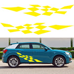 2 PCS/Set D-943 Adesivo decorativo modificato per auto con motivo a bandiera a scacchi, D-943