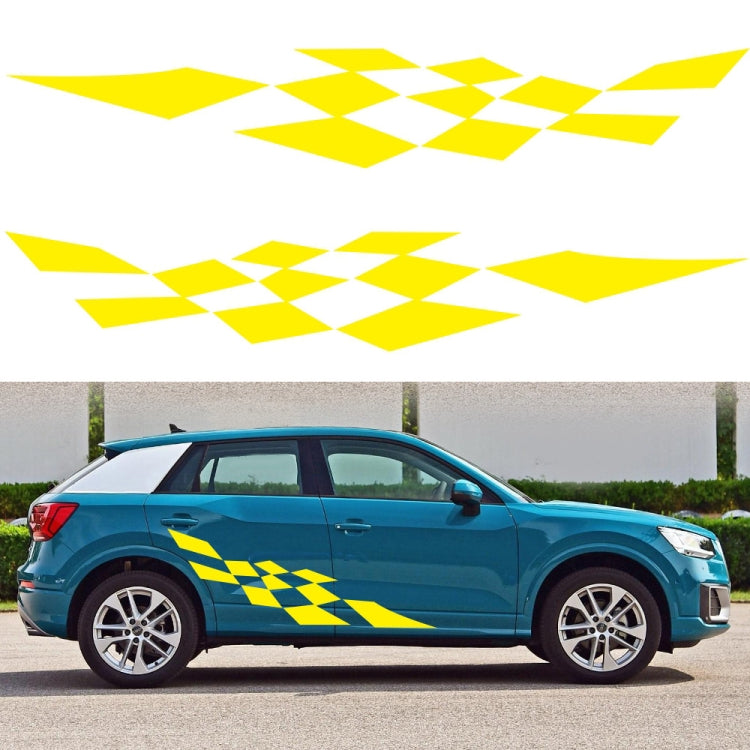 2 PCS/Set D-943 Adesivo decorativo modificato per auto con motivo a bandiera a scacchi, D-943