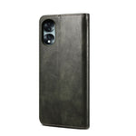 Custodia per telefono in pelle con trama di cavallo pazzo in cera d'olio, For Honor 70, For Honor 70 Pro / 70 Pro+