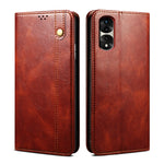 Custodia per telefono in pelle con trama di cavallo pazzo in cera d'olio, For Honor 70, For Honor 70 Pro / 70 Pro+