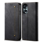 Custodia per telefono in pelle Flip Texture denim, For Honor 70, For Honor 70 Pro / 70 Pro+