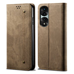 Custodia per telefono in pelle Flip Texture denim, For Honor 70, For Honor 70 Pro / 70 Pro+