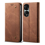 Custodia per telefono in pelle Flip Texture denim, For Honor 70, For Honor 70 Pro / 70 Pro+