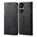 Custodia per telefono in pelle Flip Texture denim, For Honor 70, For Honor 70 Pro / 70 Pro+