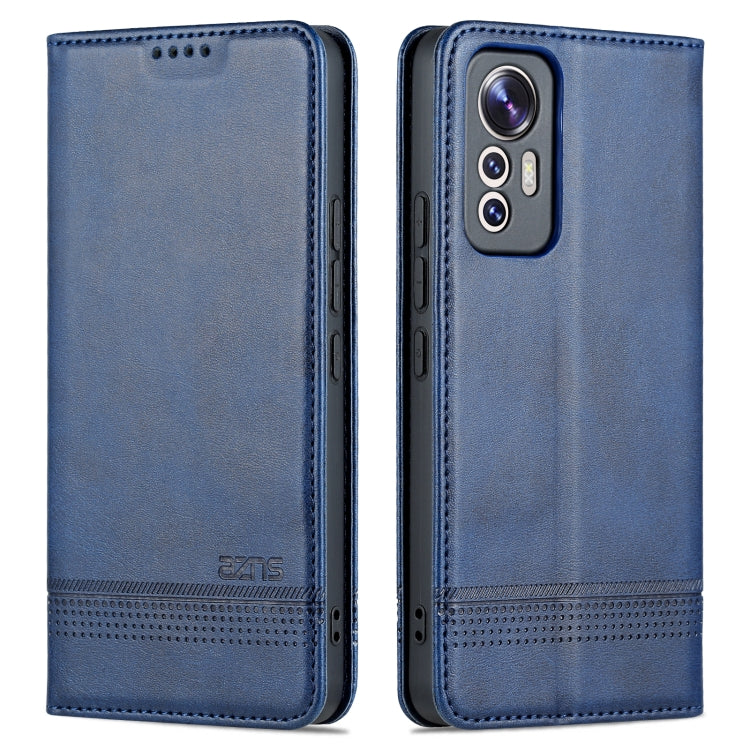 Custodia per telefono in pelle con texture di vitello magnetica AZNS, For Xiaomi 12 Lite, For Xiaomi Redmi Note 11T Pro / Poco X4 GT