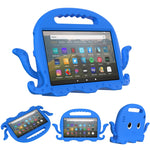 Custodia per tablet antiurto Octopus EVA con pellicola per schermo e tracolla, For Amazon Kindle Fire HD 7 2019 / 2017 / 2015, For Amazon Kindle Fire HD 8 / HD 8 Plus
