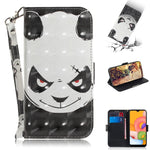 Custodia portafoglio in pelle flip per Samsung Galaxy A01