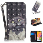 Custodia portafoglio in pelle flip per Samsung Galaxy A01