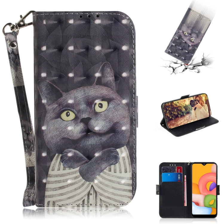 Custodia portafoglio in pelle flip per Samsung Galaxy A01