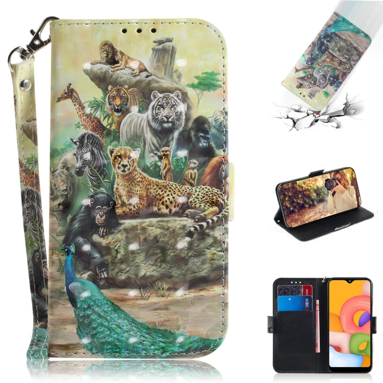 Custodia portafoglio in pelle flip per Samsung Galaxy A01