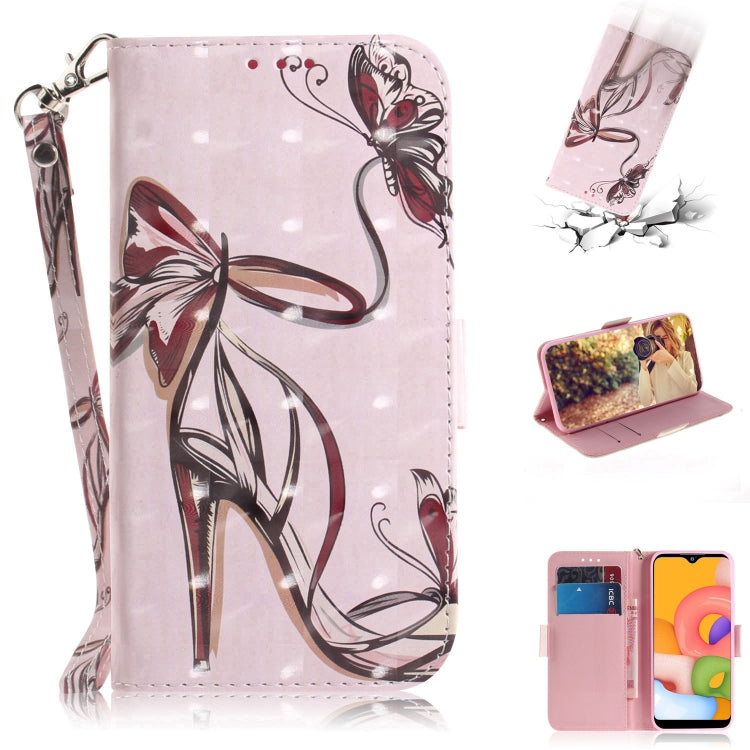 Custodia portafoglio in pelle flip per Samsung Galaxy A01