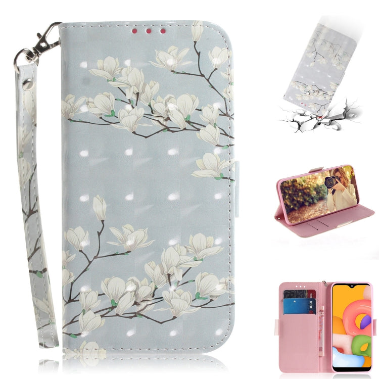 Custodia portafoglio in pelle flip per Samsung Galaxy A01
