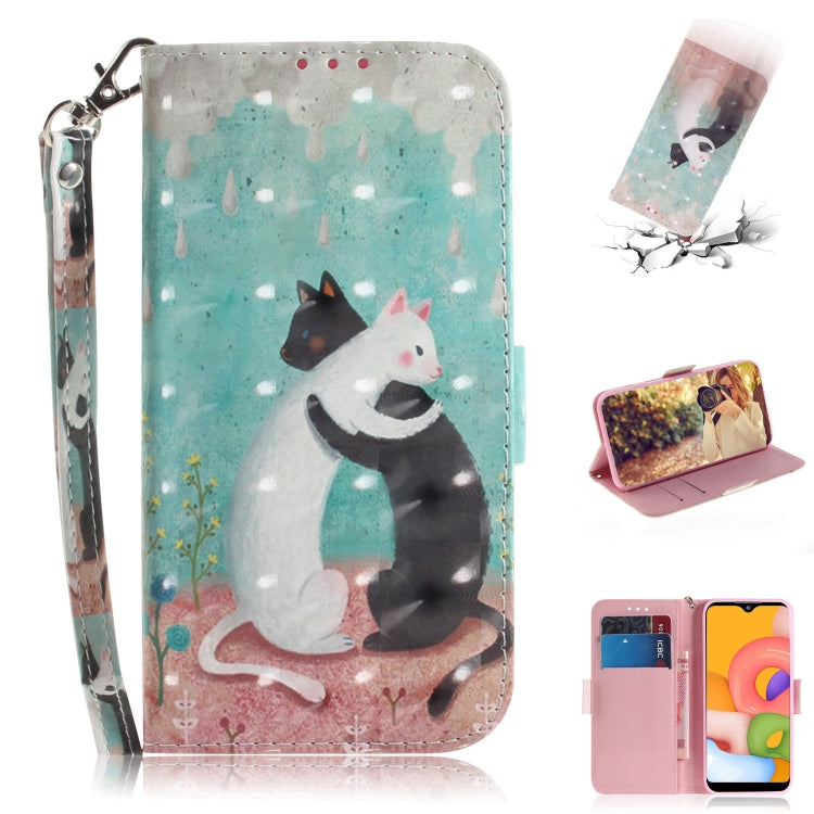 Custodia portafoglio in pelle flip per Samsung Galaxy A01