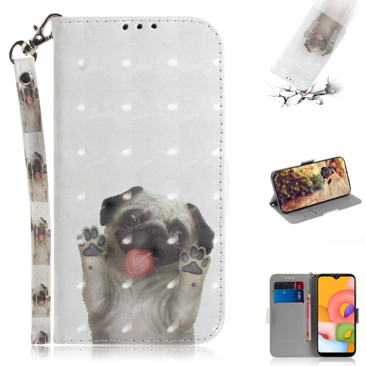 Custodia portafoglio in pelle flip per Samsung Galaxy A01