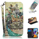 Custodia portafoglio in pelle flip per Samsung Galaxy A01
