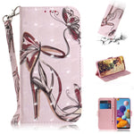 Custodia portafoglio in pelle flip per Samsung Galaxy A01