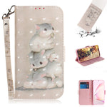 Custodia portafoglio in pelle flip con slot carte per Galaxy A70e