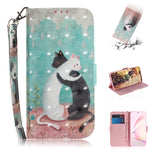 Custodia portafoglio in pelle con pittura 3D per Galaxy S10 Lite