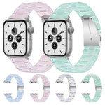 Cinturino per orologio traslucido a tre sfere per la serie Apple Watch, 7 45mm / 6&SE&5&4 44mm / 3&2&1 42mm, 7 41mm / 6&SE&5&4 40mm / 3&2&1 38mm
