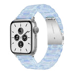 Cinturino per orologio traslucido a tre sfere per la serie Apple Watch, 7 45mm / 6&SE&5&4 44mm / 3&2&1 42mm, 7 41mm / 6&SE&5&4 40mm / 3&2&1 38mm