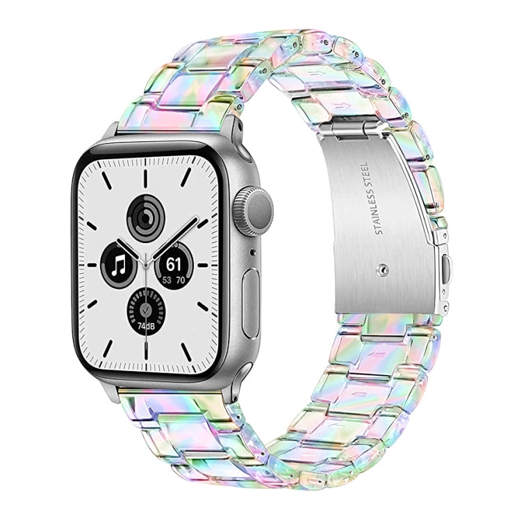 Cinturino per orologio traslucido a tre sfere per la serie Apple Watch, 7 45mm / 6&SE&5&4 44mm / 3&2&1 42mm, 7 41mm / 6&SE&5&4 40mm / 3&2&1 38mm