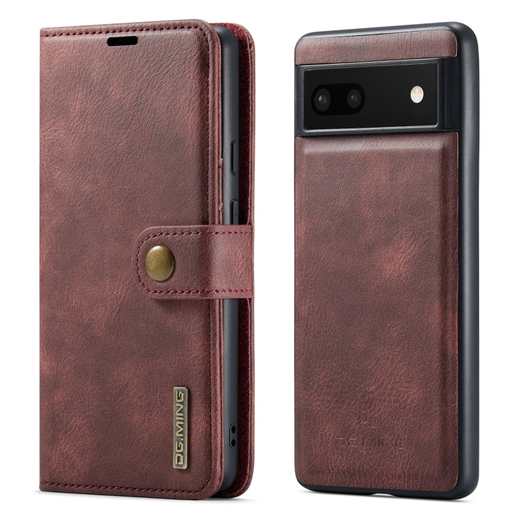 Custodia per telefono in pelle magnetica staccabile con struttura Crazy Horse DG.MING, For Google Pixel 6A, For Google Pixel 7, For Google Pixel 7 Pro, For OnePlus Ace & 10R, For OnePlus 10 Pro, For OnePlus Nord N20 5G