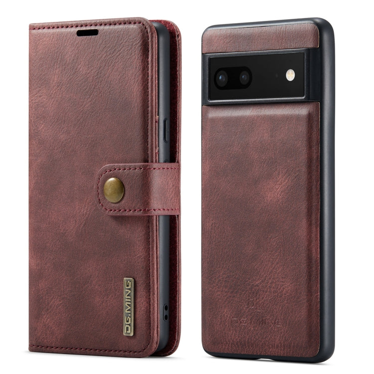 Custodia per telefono in pelle magnetica staccabile con struttura Crazy Horse DG.MING, For Google Pixel 6A, For Google Pixel 7, For Google Pixel 7 Pro, For OnePlus Ace & 10R, For OnePlus 10 Pro, For OnePlus Nord N20 5G