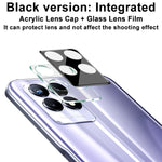 Pellicola in vetro temperato con obiettivo per fotocamera posteriore integrata imak con copriobiettivo versione nera, For OnePlus Nord CE 2 Lite 5G, For OPPO Realme 8i, For OPPO Realme Narzo 50 5G, For OPPO Realme Narzo 50A Prime, For vivo T1 Pro 5G