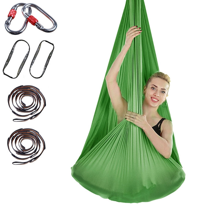 Amaca yoga aerea antigravità per interni senza nodi con fibbia / cinturino di estensione, dimensioni: 400x280 cm