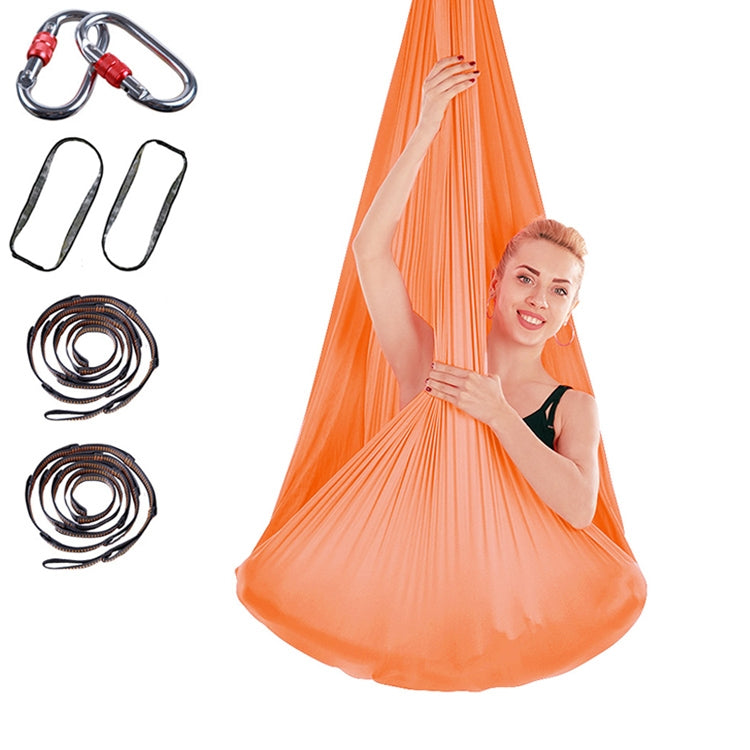 Amaca yoga aerea antigravità per interni senza nodi con fibbia / cinturino di estensione, dimensioni: 400x280 cm