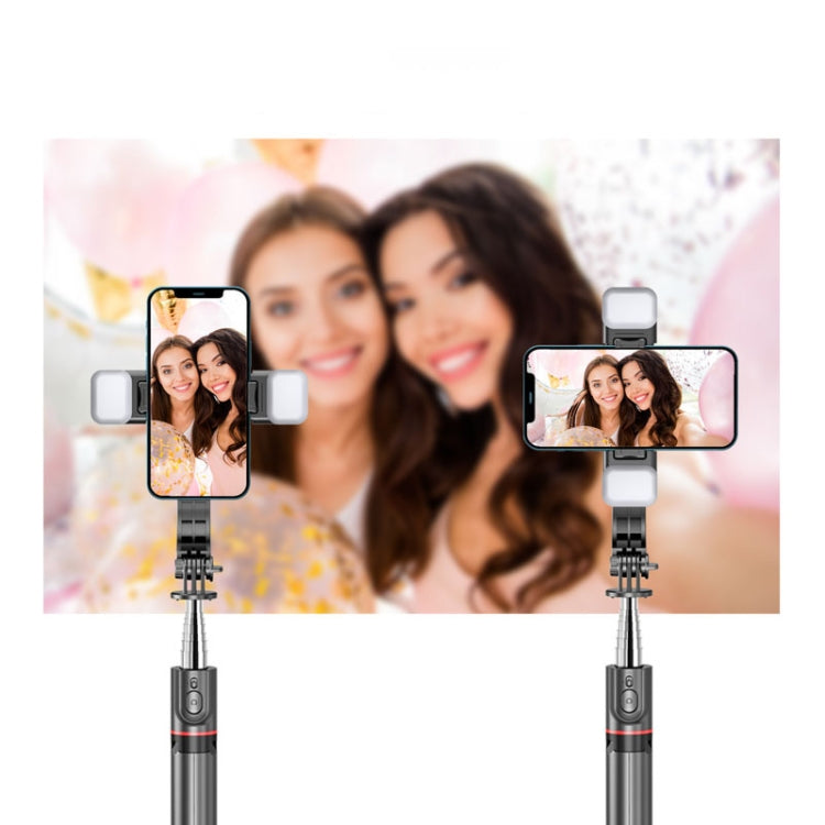 Supporto per telefono con bastone selfie per treppiede con luce di riempimento staccabile con telecomando Bluetooth L13D, L13D