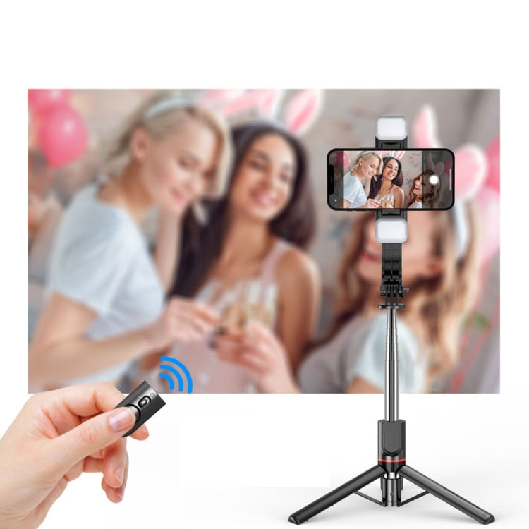 Supporto per telefono con bastone selfie per treppiede con luce di riempimento staccabile con telecomando Bluetooth L13D, L13D