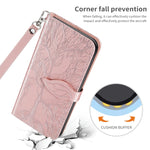 Custodia portafoglio in pelle con motivo Life of Tree per iPhone