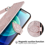 Custodia portafoglio in pelle con motivo Life of Tree per iPhone