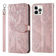 Custodia per telefono in pelle con motivo in rilievo Life of Tree, For iPhone 14 Pro Max, For iPhone 14 Pro, For iPhone 14 Plus, For iPhone 14