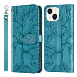 Custodia portafoglio in pelle con motivo Life of Tree per iPhone