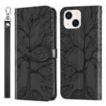 Custodia portafoglio in pelle con motivo Life of Tree per iPhone