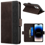 Custodia portafoglio in pelle con RFID per iPhone 14 Plus
