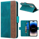 Custodia portafoglio in pelle con RFID per iPhone 14 Plus