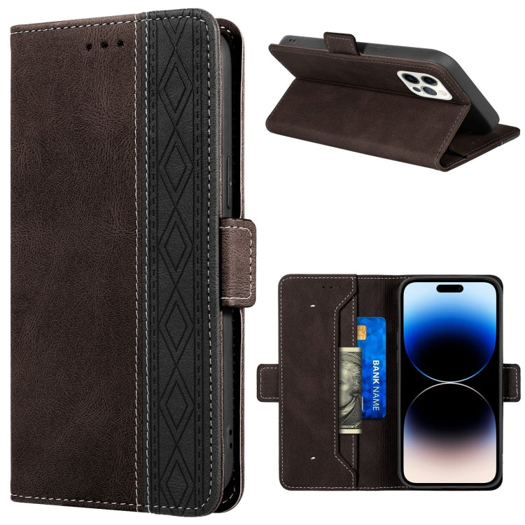 Custodia portafoglio in pelle con RFID per iPhone 14 Plus