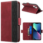 Custodia portafoglio in pelle con RFID per iPhone 14 Plus