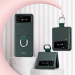 Custodia per telefono pieghevole Skin Feel con portachiavi con coulisse, For Samsung Galaxy Z Flip4
