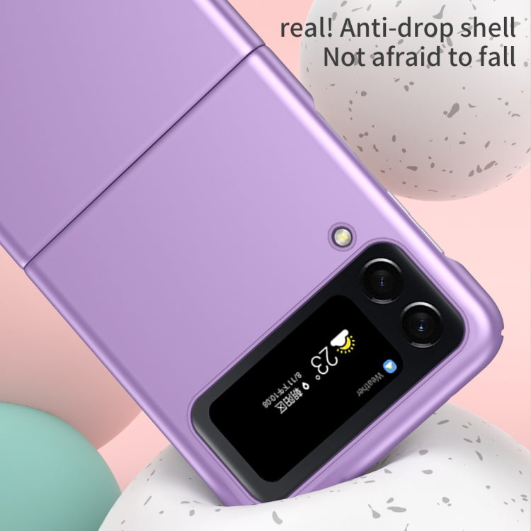 Custodia per telefono pieghevole Skin Feel con portachiavi con coulisse, For Samsung Galaxy Z Flip4