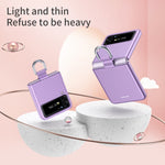 Custodia per telefono pieghevole Skin Feel con portachiavi con coulisse, For Samsung Galaxy Z Flip4