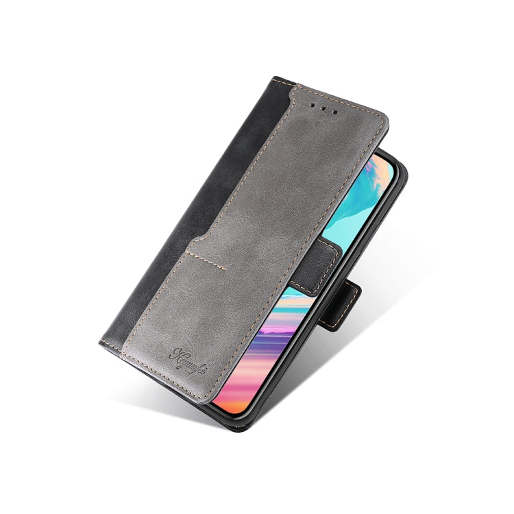 Custodia per telefono in pelle con fibbia laterale a contrasto di colore, For Sharp Aquos R6