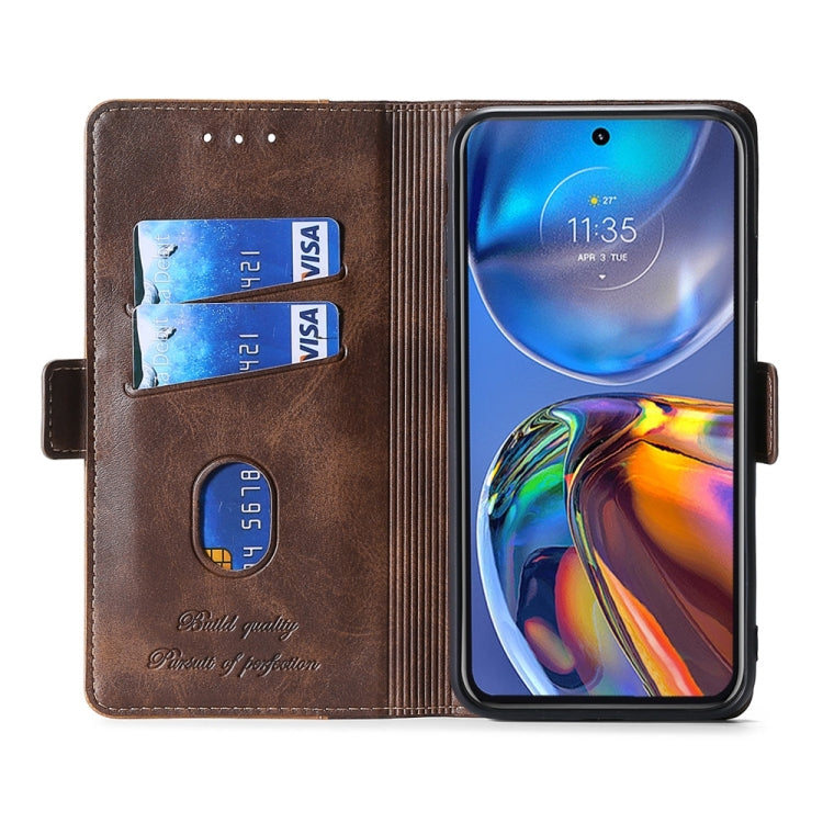 Custodia per telefono in pelle con fibbia laterale a contrasto di colore, For Sharp Aquos R6