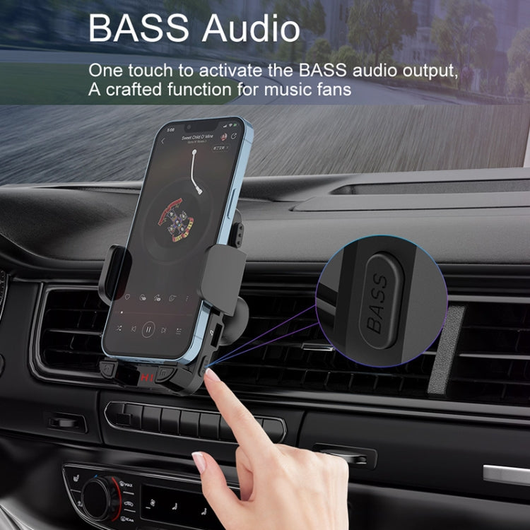 C1 Supporto per telefono con presa d'aria per trasmettitore FM per lettore MP3 Bluetooth 5.0 per auto, C1