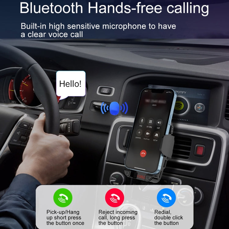 C1 Supporto per telefono con presa d'aria per trasmettitore FM per lettore MP3 Bluetooth 5.0 per auto, C1